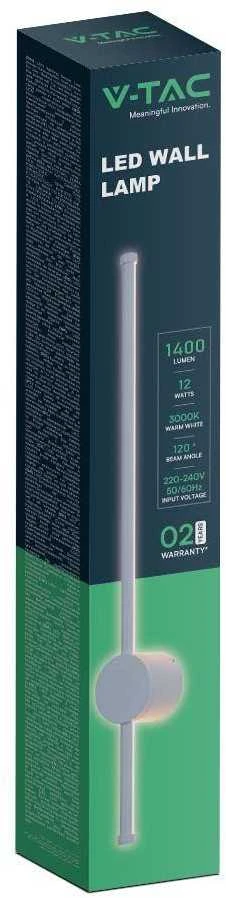 V-tac 12W LED sieninis lauko šviestuvas, baltas, 4000K