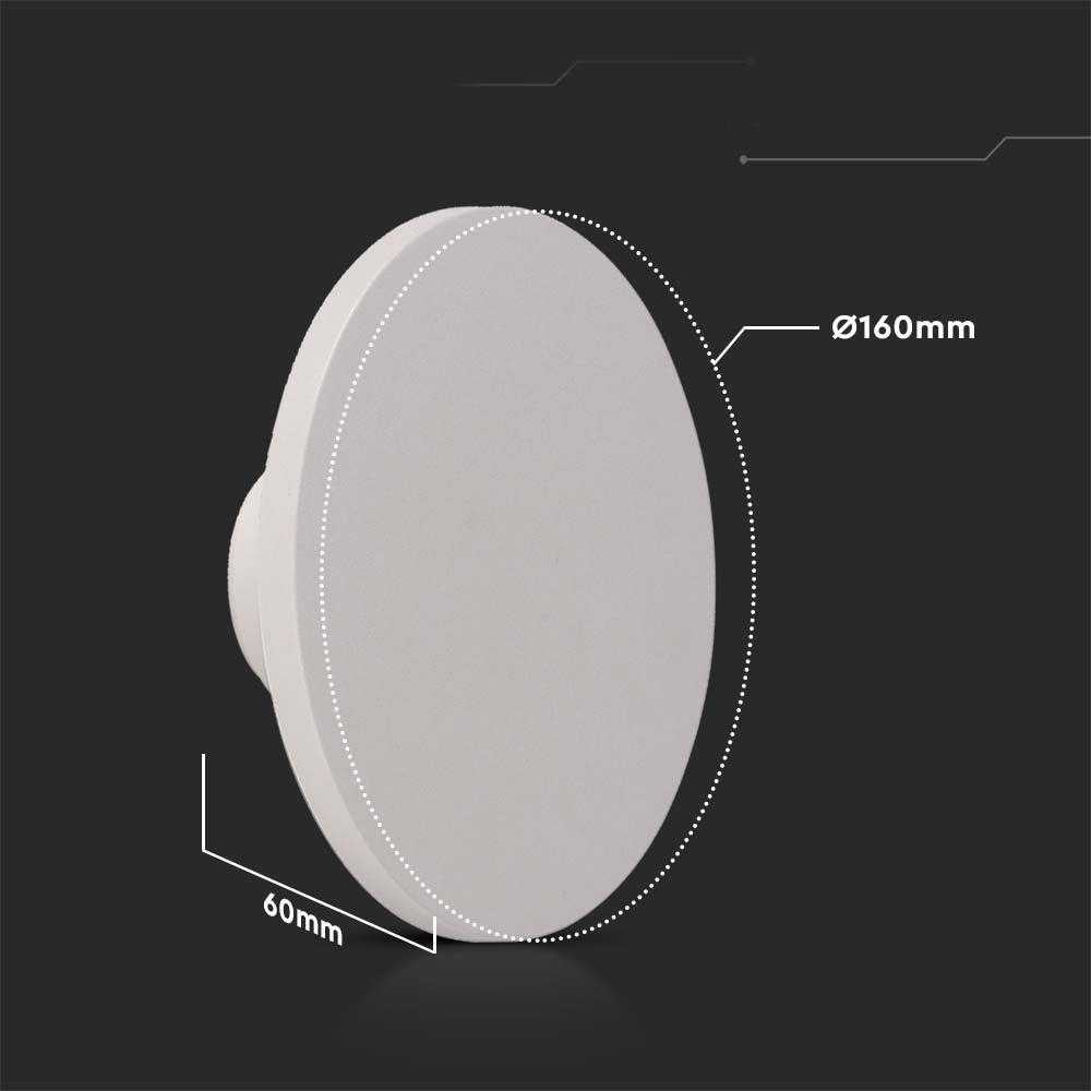 V-tac 12W LED sieninis šviestuvas, baltas, 3000K, IP65