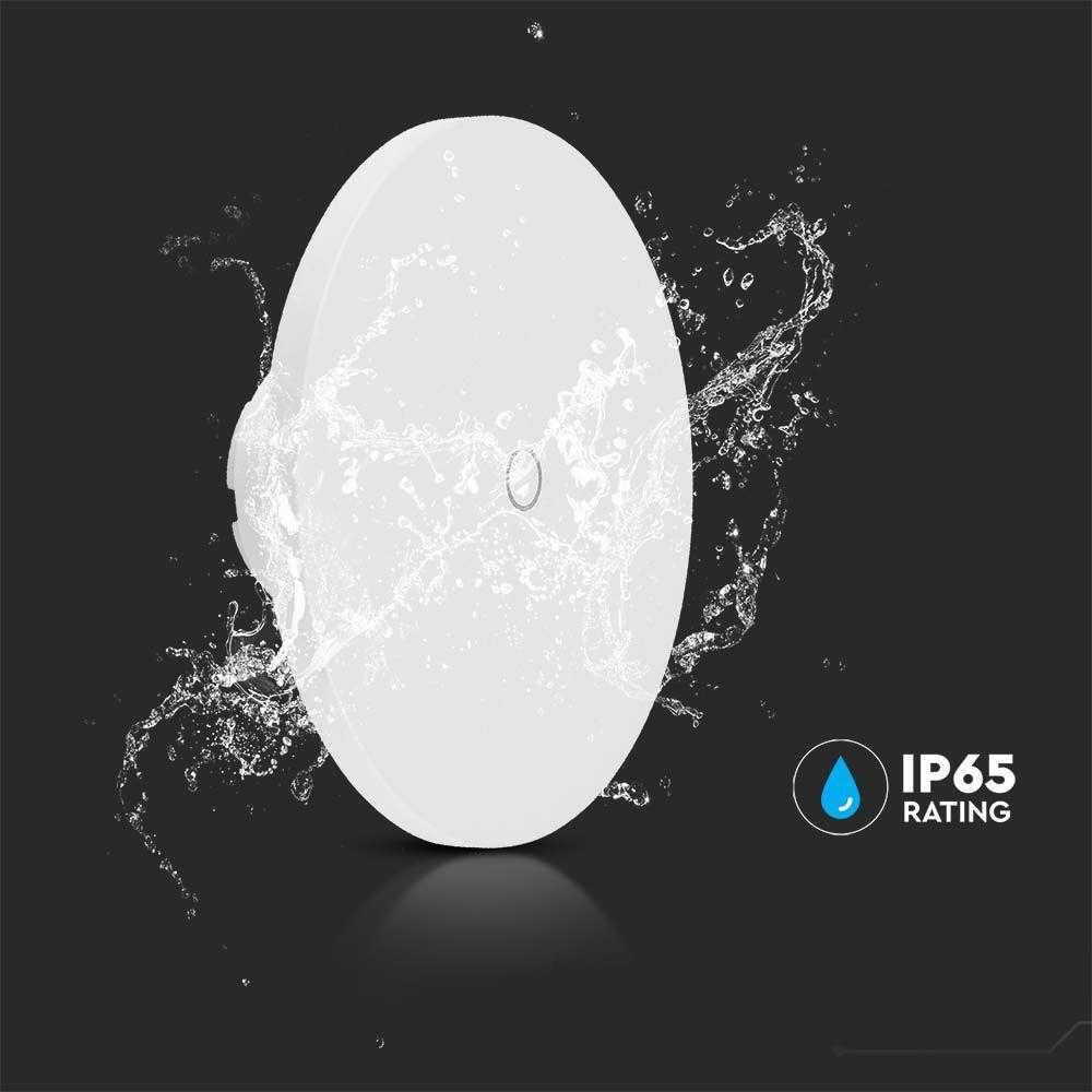 Sieninis šviestuvas V-tac 12W LED sieninis lauko šviestuvas, baltas, 3000/6400K, dimeriuojamas