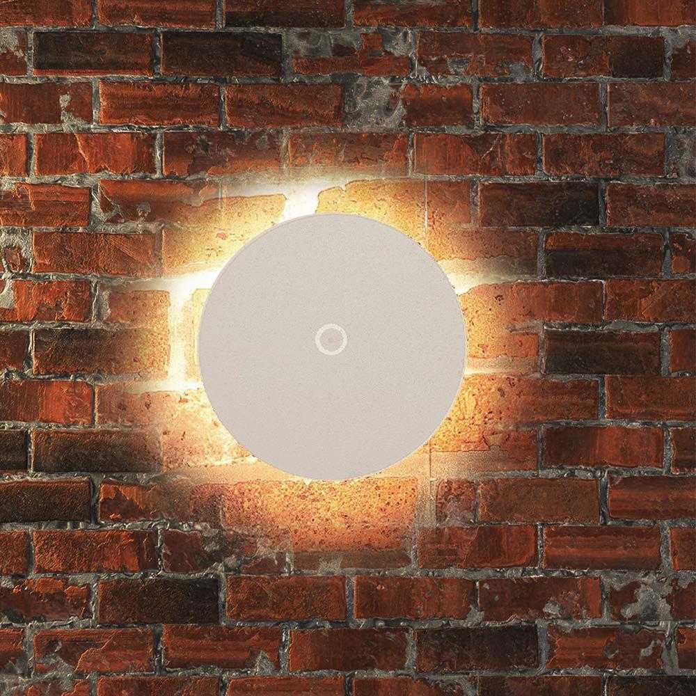 Sieninis šviestuvas V-tac 12W LED sieninis lauko šviestuvas, baltas, 3000/6400K, dimeriuojamas