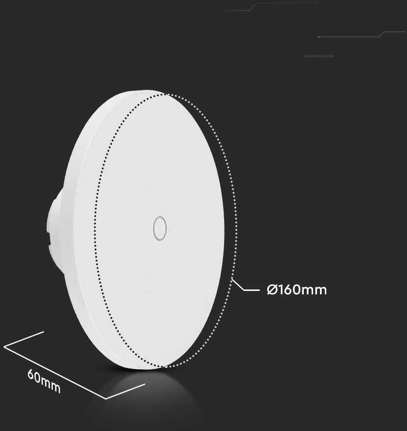 Sieninis šviestuvas V-tac 12W LED sieninis lauko šviestuvas, baltas, 3000/6400K, dimeriuojamas