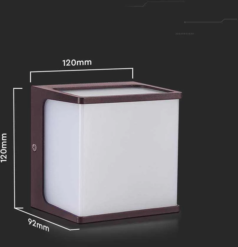 V-tac 8W LED sieninis lauko šviestuvas, rudas, 4000K
