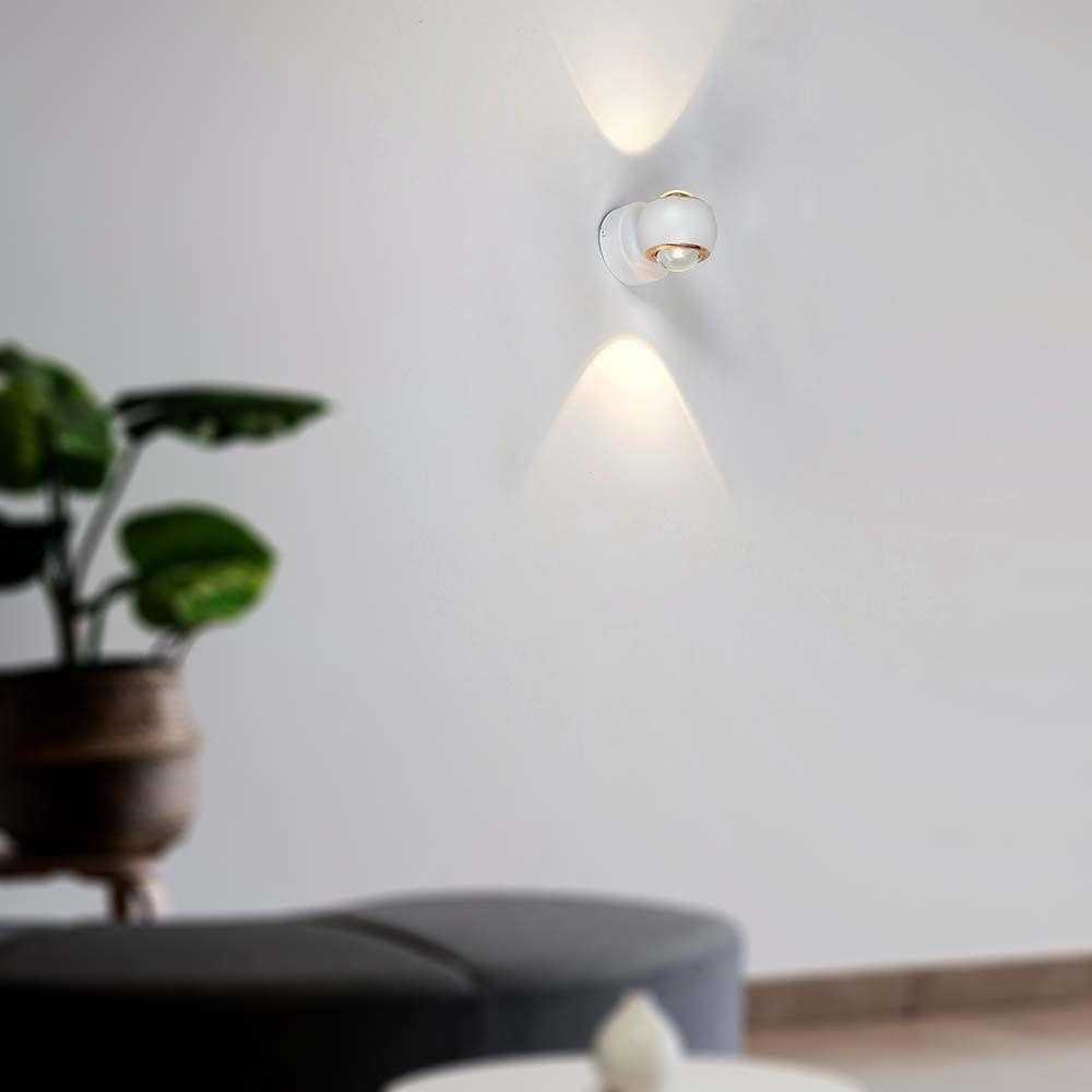 V-tac 10W LED sieninis šviestuvas, baltas, 3000K, šviečia į viršų ir į apačią