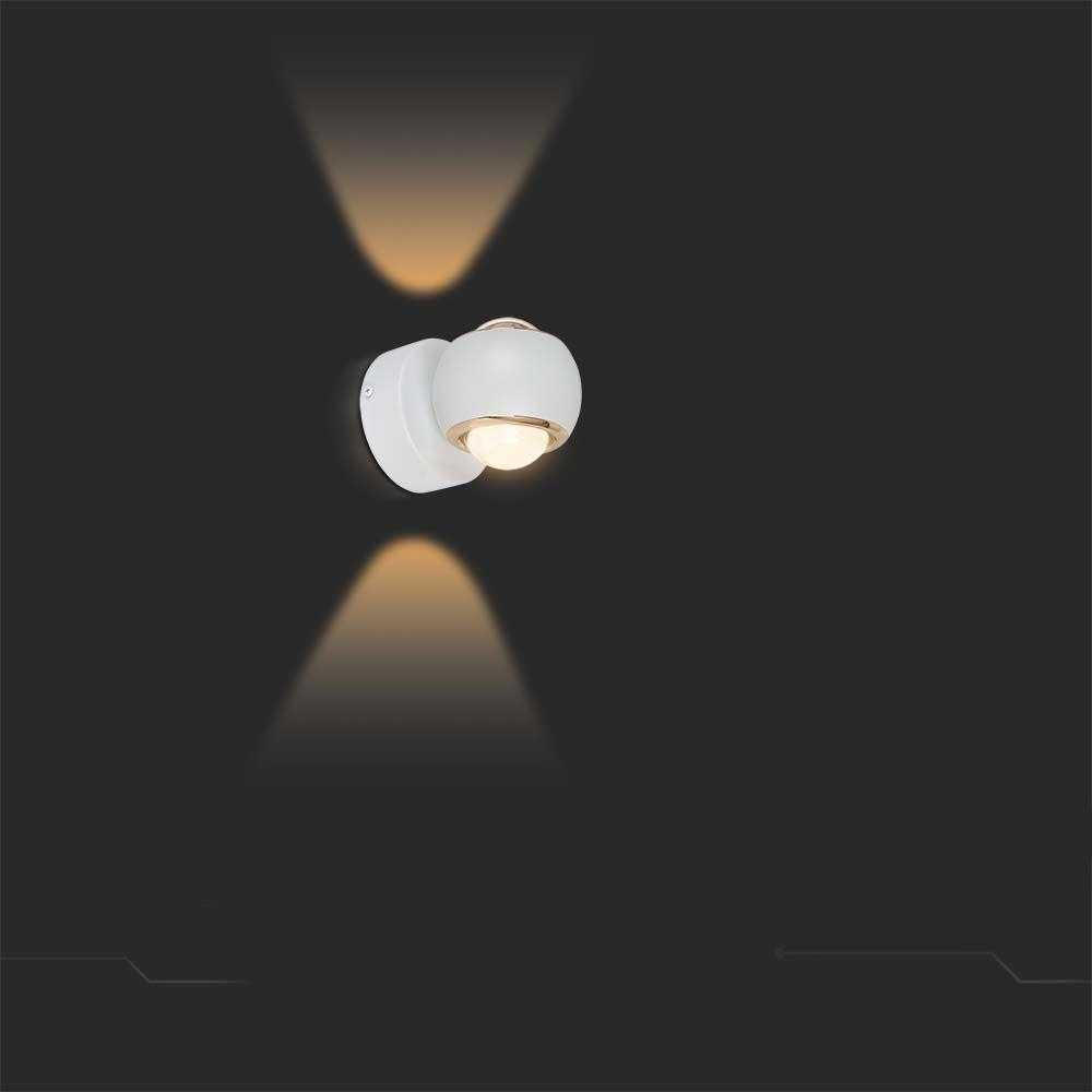 V-tac 10W LED sieninis šviestuvas, baltas, 3000K, šviečia į viršų ir į apačią