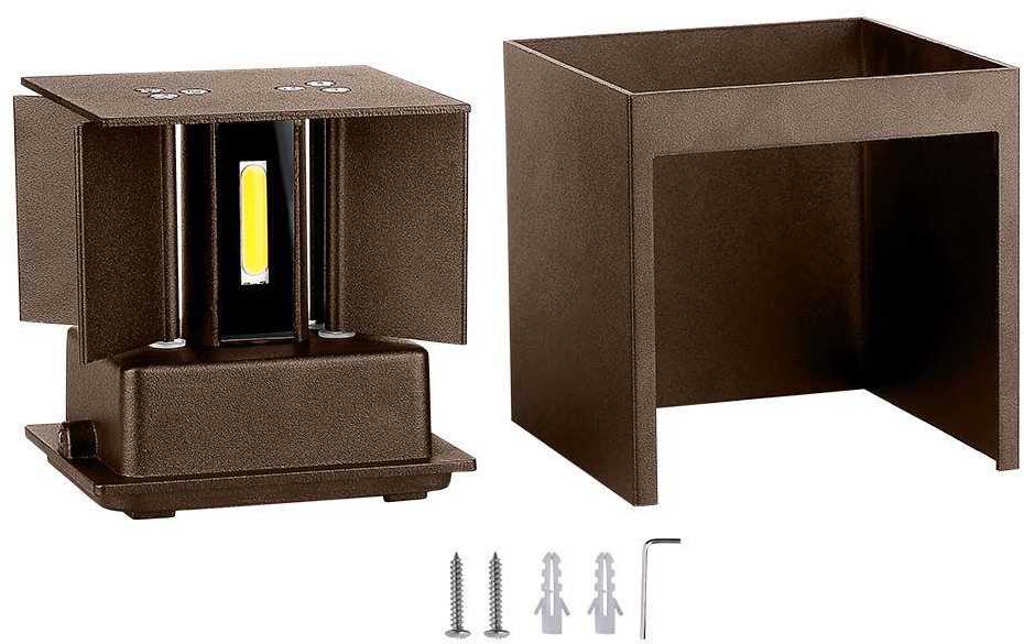 V-tac 11W LED sieninis šviestuvas, rudas, 3000K, IP65