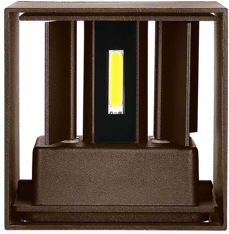 V-tac 11W LED sieninis šviestuvas, rudas, 3000K, IP65
