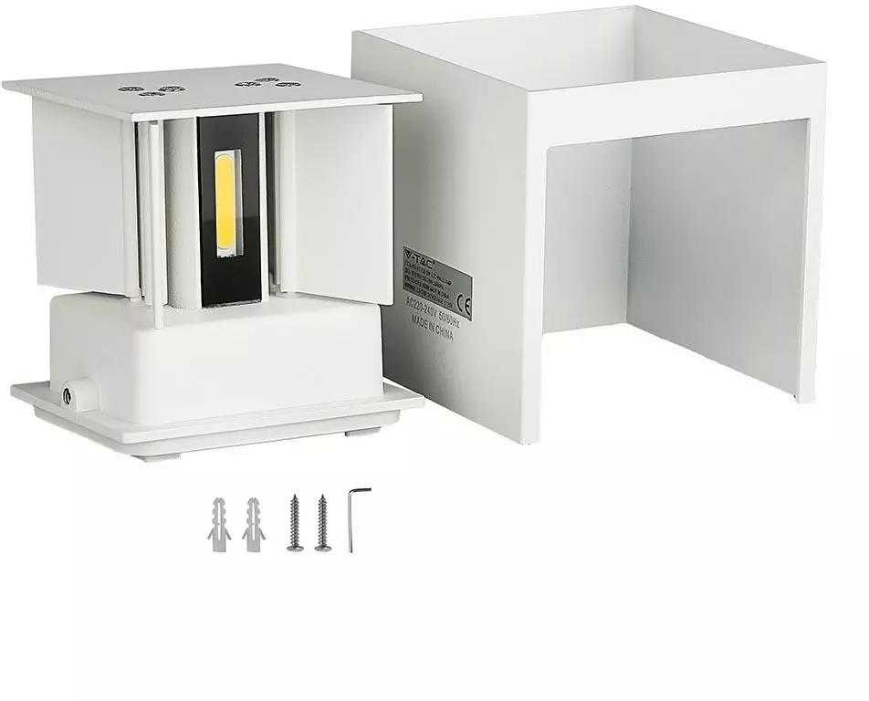 Sieninis šviestuvas V-tac 11W sieninis lauko šviestuvas, baltas, 3000K, IP65