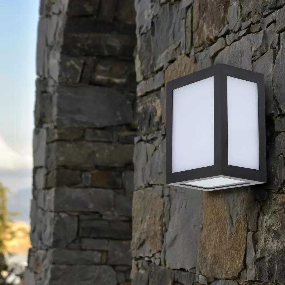 V-tac 12W LED sieninis šviestuvas, juodas, 3000K