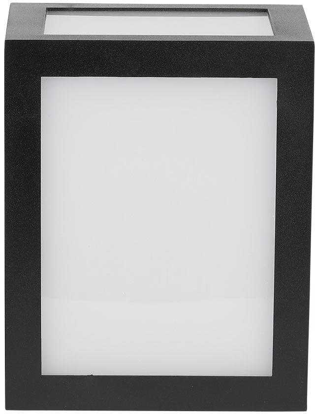 V-tac 12W LED sieninis šviestuvas, juodas, 4000K, IP65
