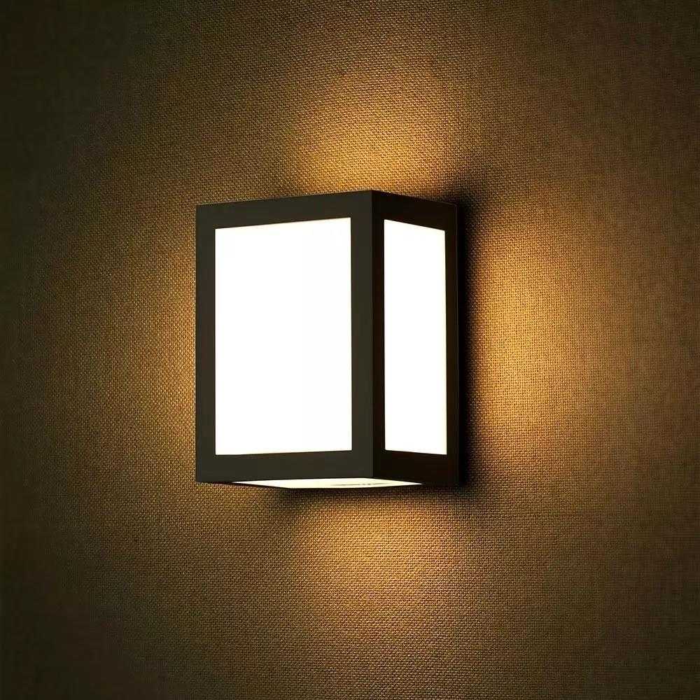 V-tac 12W LED sieninis šviestuvas, juodas, 4000K, IP65