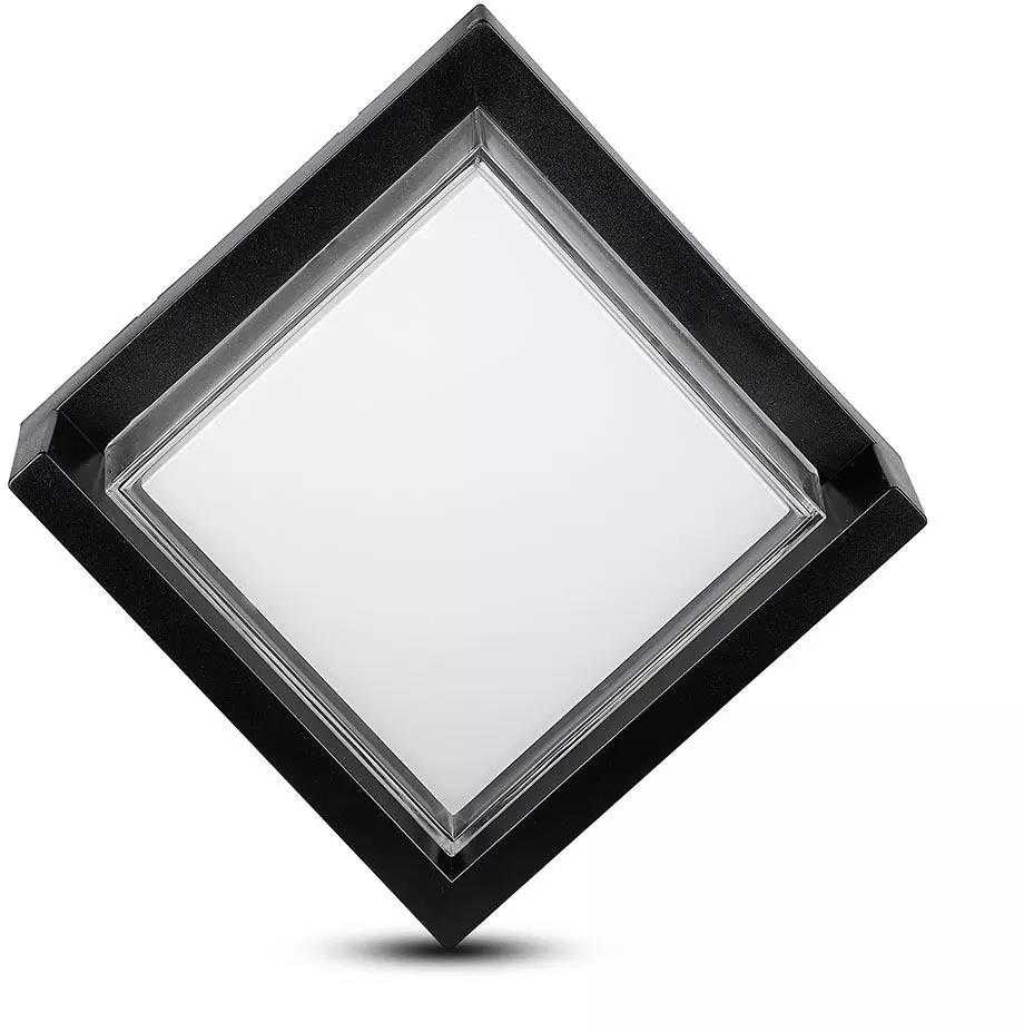 V-tac 12W LED sieninis šviestuvas, juodas, 4000K, IP65