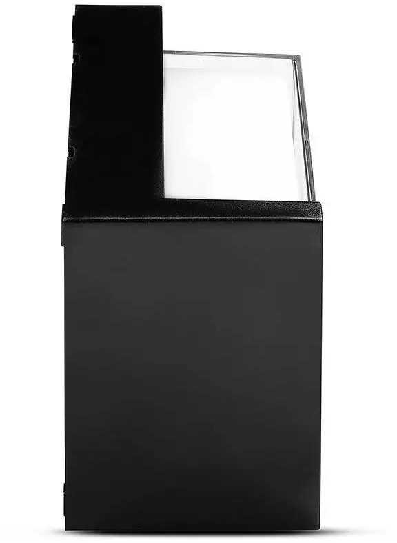 V-tac 12W LED sieninis šviestuvas, juodas, 3000K, IP65