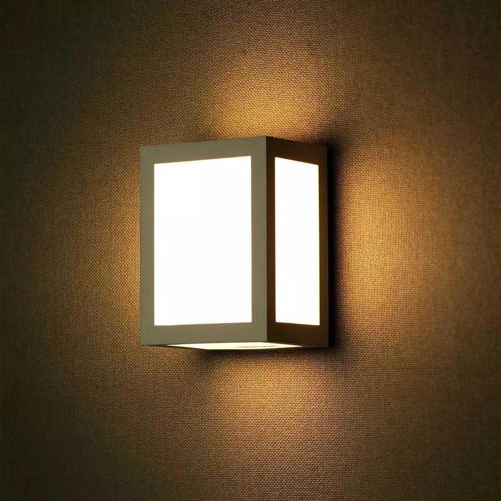 V-tac 12W LED sieninis šviestuvas, pilkas, 4000K, IP65