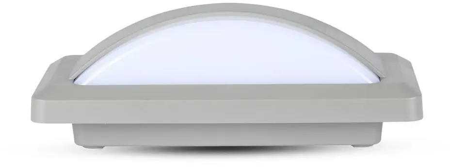 V-tac 12W LED sieninis šviestuvas, pilku korpusu, 4000K, IP65
