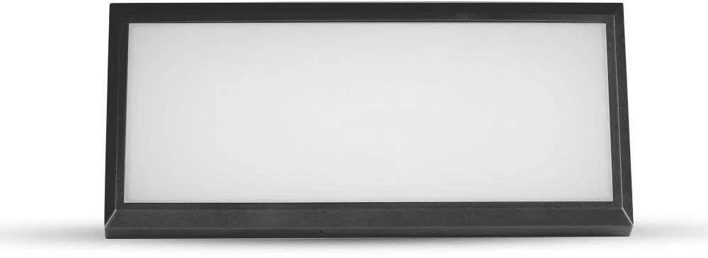 Sieninis šviestuvas V-tac 12W LED sieninis lauko šviestuvas, juodas, 4000K