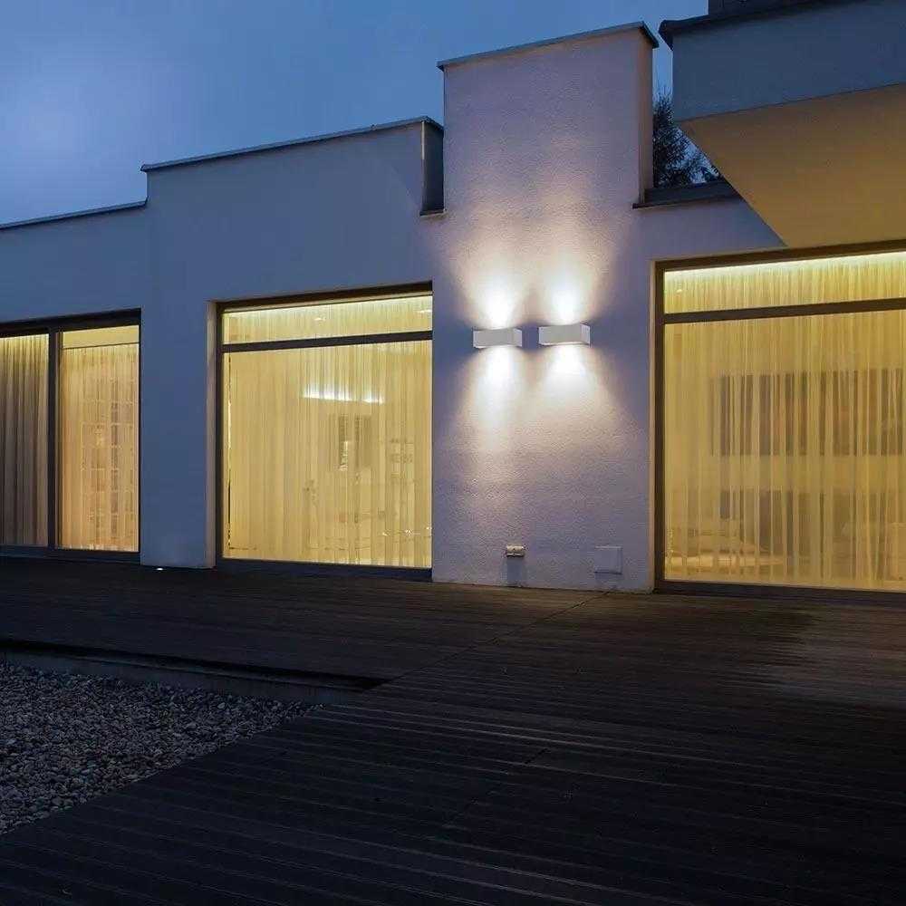 V-tac 12W LED sieninis šviestuvas, pilku korpusu, 4000K, IP65