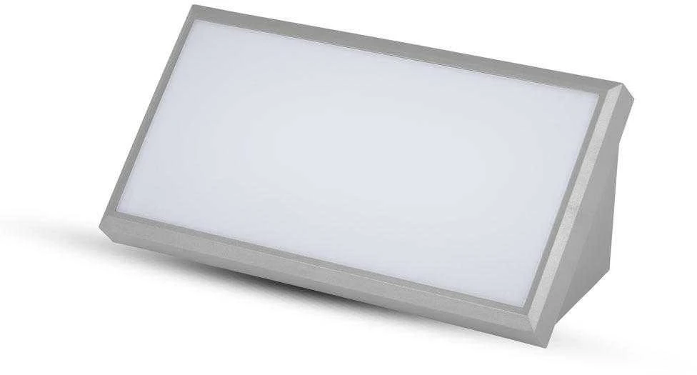 Sieninis šviestuvas V-tac 20W sieninis lauko šviestuvas, pilku korpusu, 4200K, IP65
