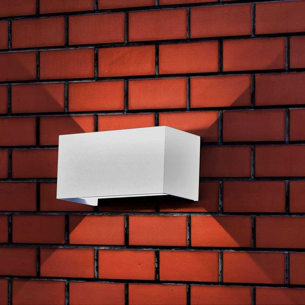 Sieninis šviestuvas V-tac 24W LED sieninis lauko šviestuvas, baltas, 3000K, IP65