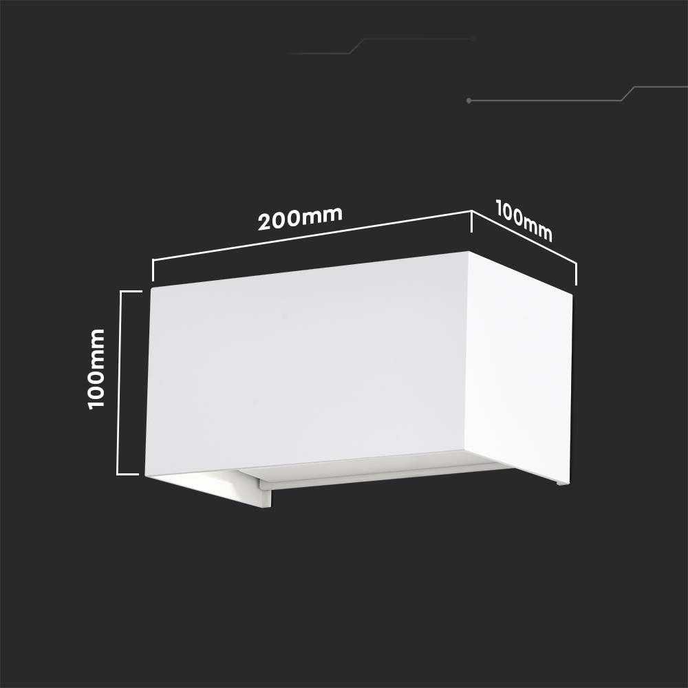 Sieninis šviestuvas V-tac 24W LED sieninis lauko šviestuvas, baltas, 4000K, IP65