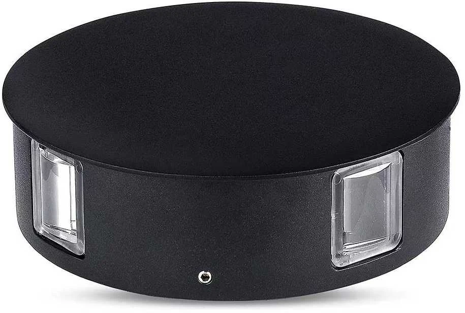 4W LED sieninis šviestuvas, apvalus, juodas, IP65, 4000K