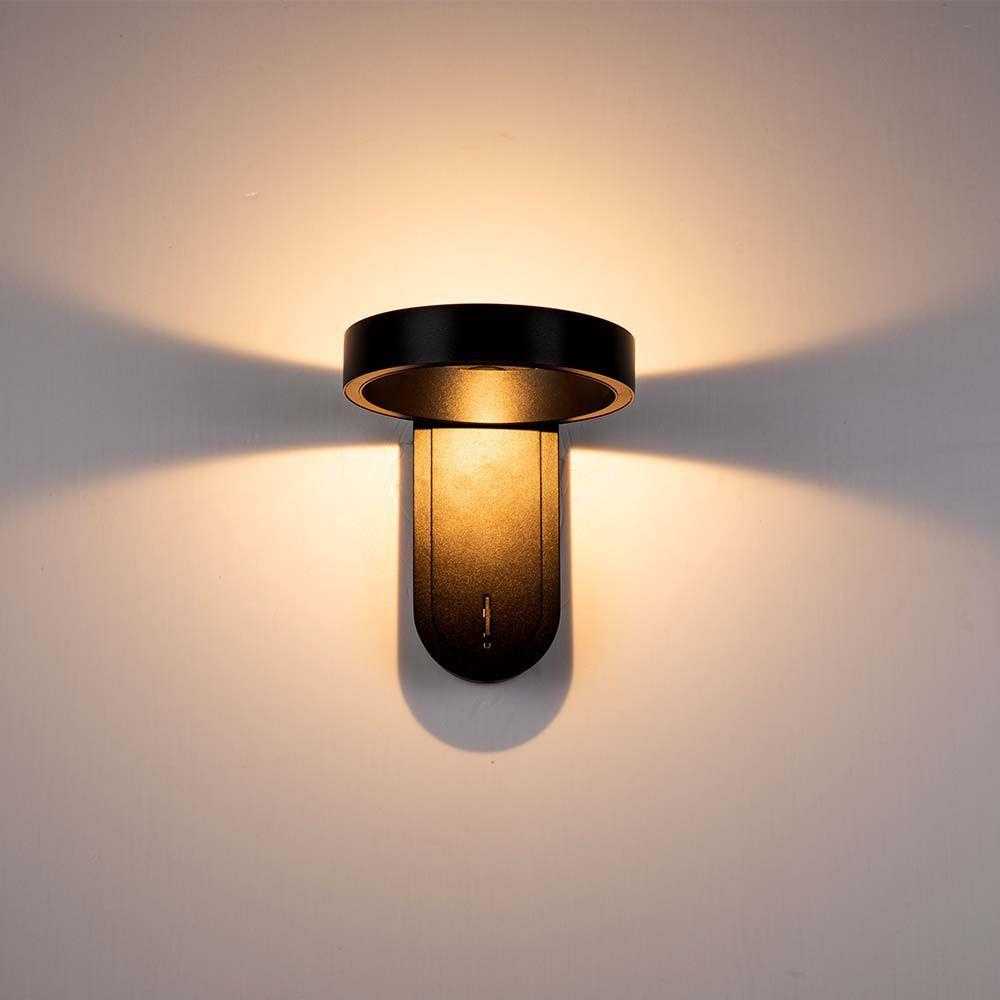 Sieninis šviestuvas V-tac 5W LED paviršinis šviestuvas, juodas, 3000/4000K