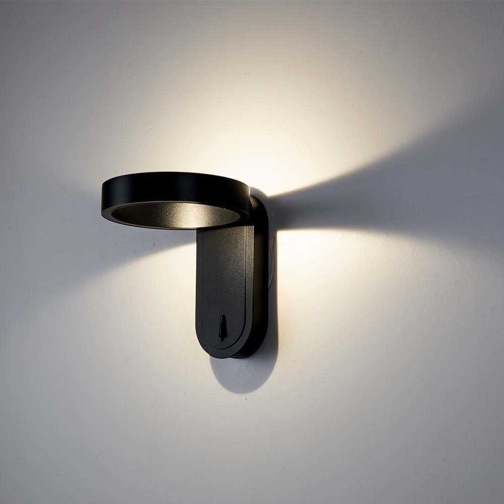 Sieninis šviestuvas V-tac 5W LED paviršinis šviestuvas, juodas, 3000/4000K