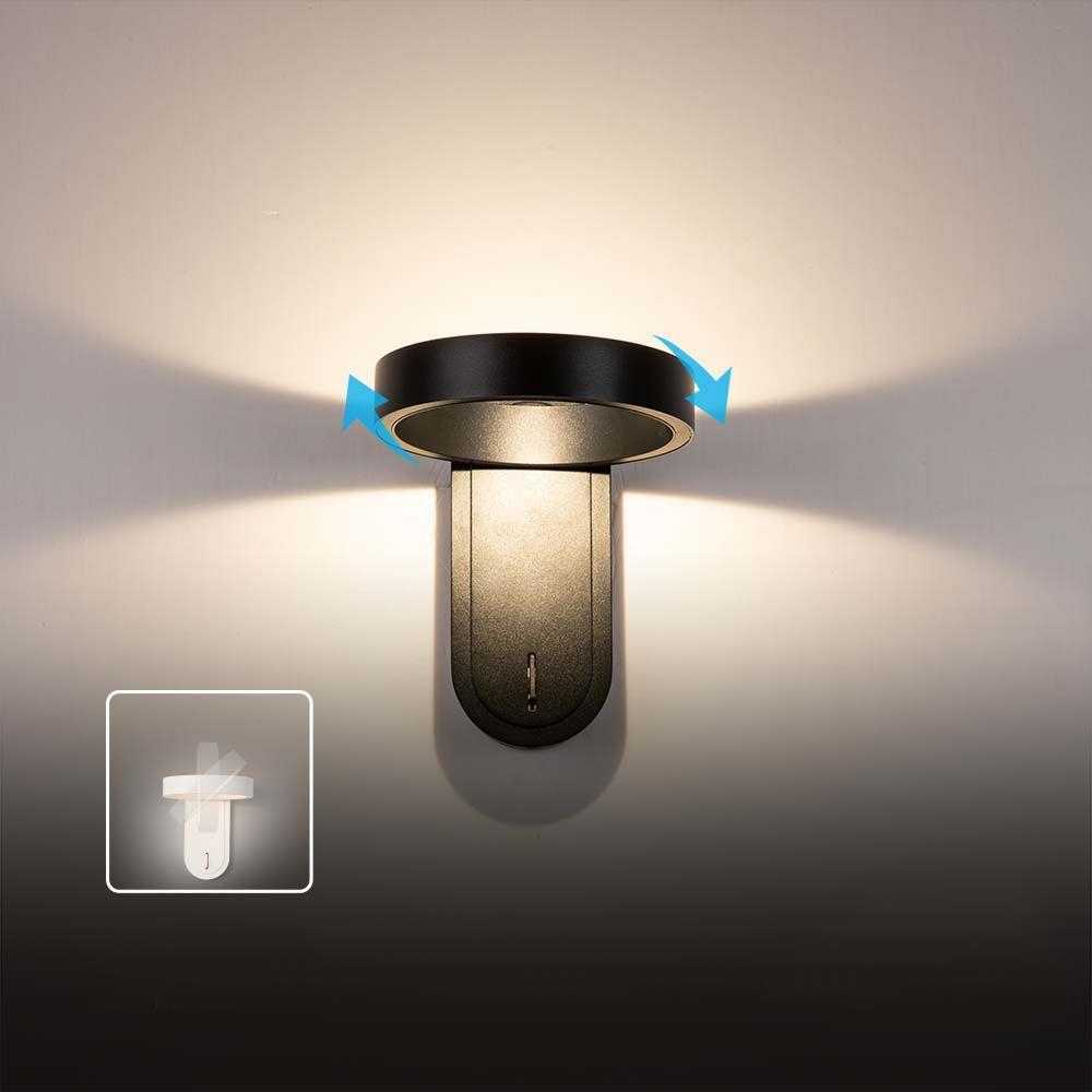Sieninis šviestuvas V-tac 5W LED paviršinis šviestuvas, juodas, 3000/4000K