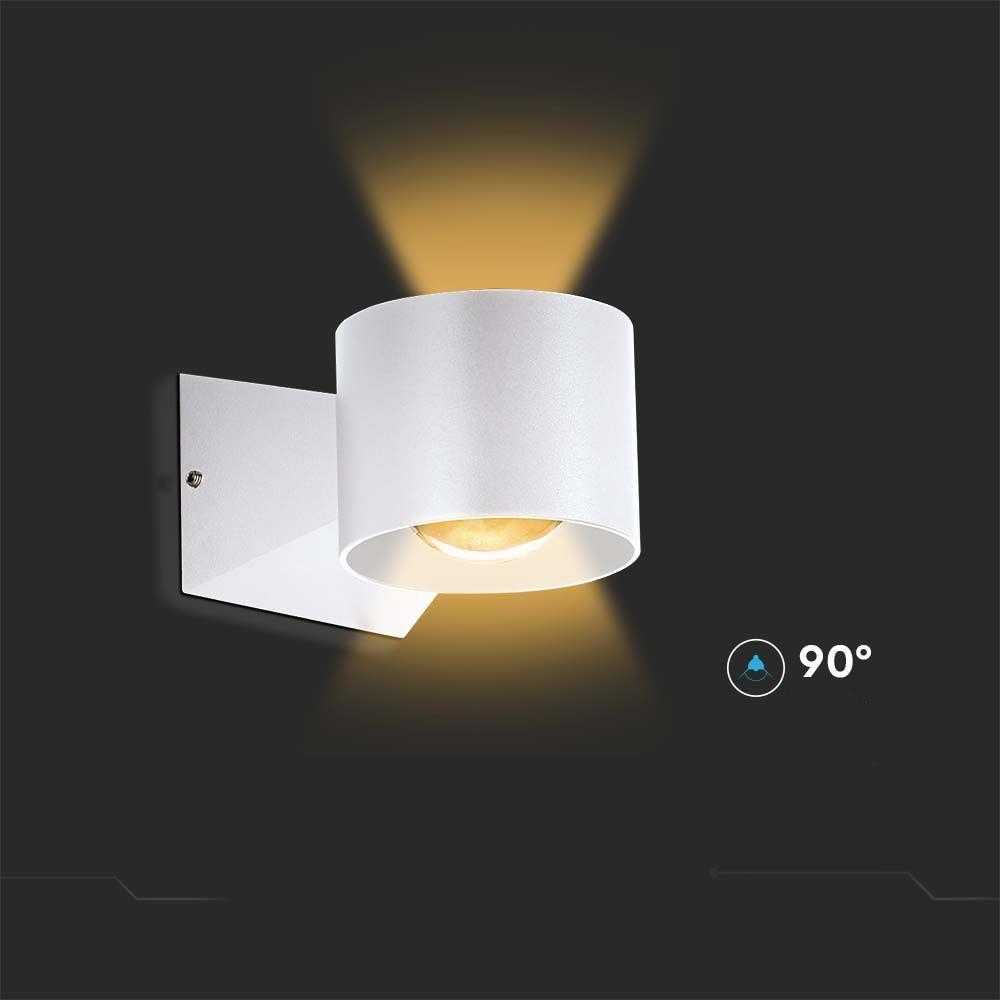 V-tac 5W LED sieninis šviestuvas, baltas, 3000K
