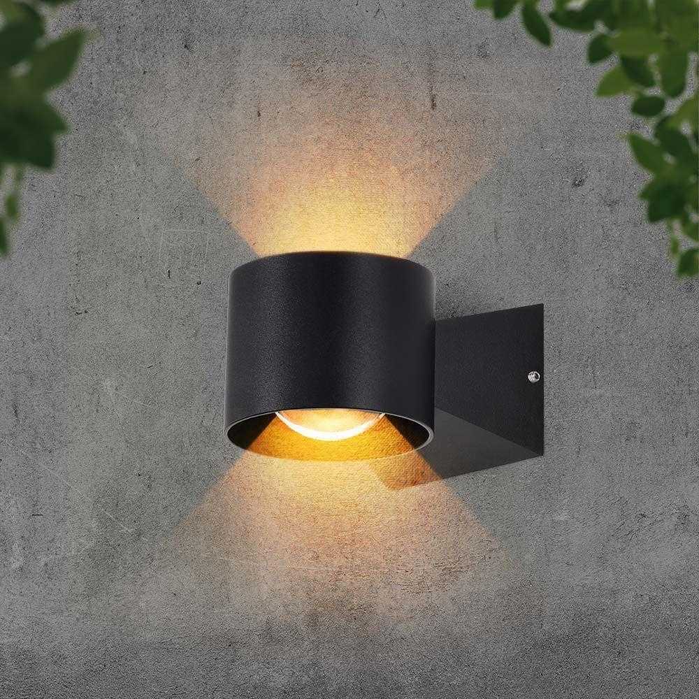 V-tac 5W LED sieninis šviestuvas, juodas, 4000K