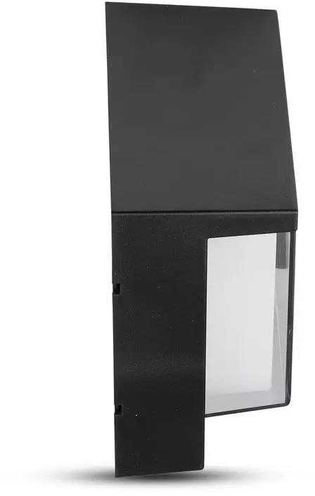 V-tac 7W LED sieninis šviestuvas, juodas, 3000K, IP65