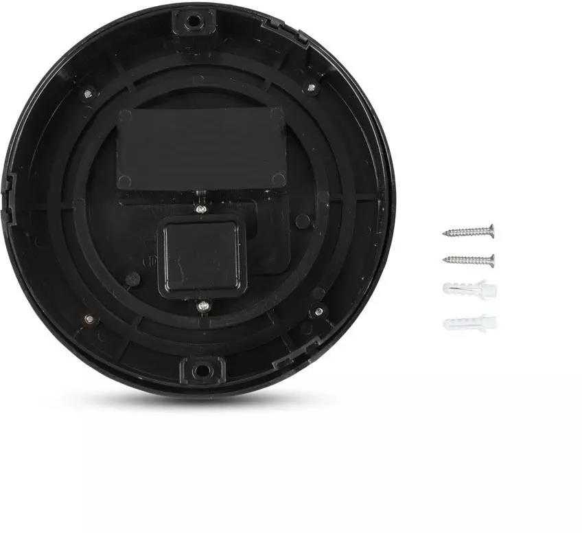 V-tac 7W LED sieninis šviestuvas, juodas, 3000K, IP65