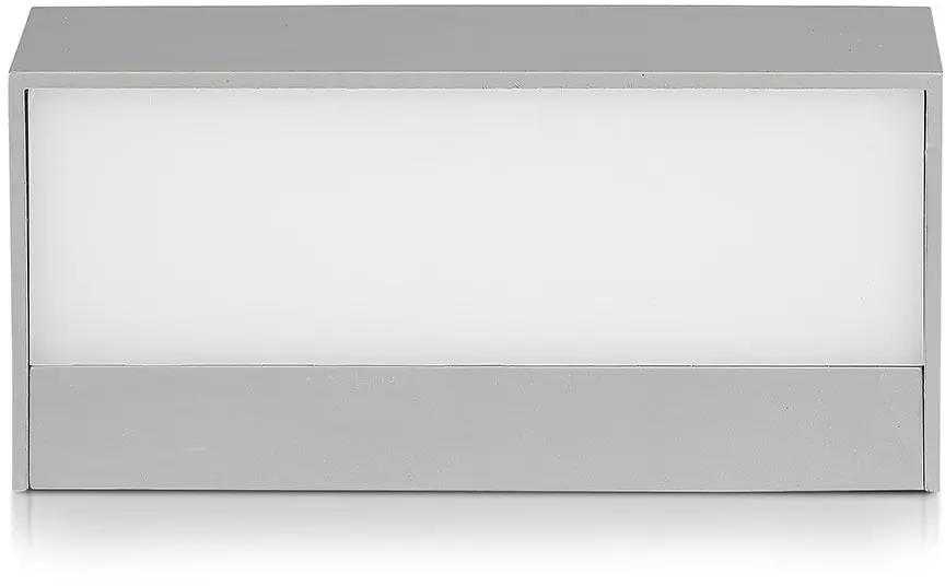 V-tac 9W LED sieninis šviestuvas, pilku korpusu, 6400K, IP65