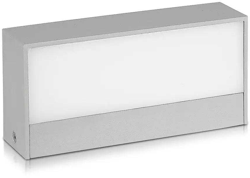 V-tac 9W LED sieninis šviestuvas, pilku korpusu, 6400K, IP65