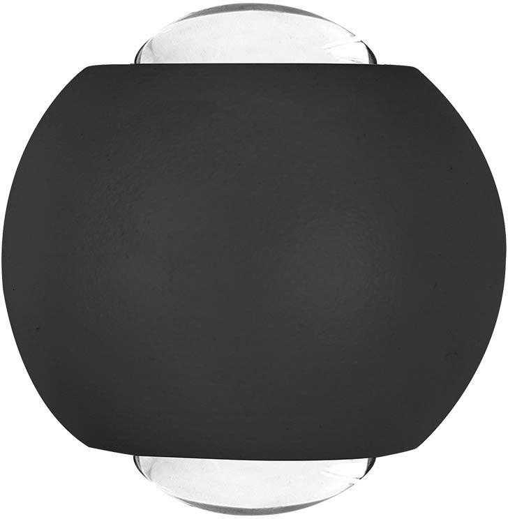 V-tac 2W LED sieninis šviestuvas, juodas, 4000K, IP54