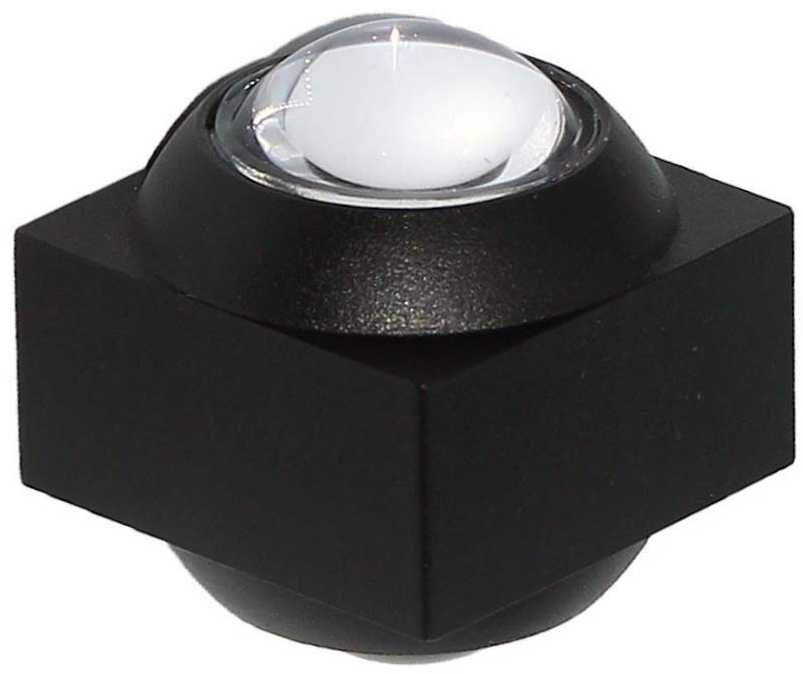 V-tac 2W LED sieninis šviestuvas, juodas, 3000K, IP54