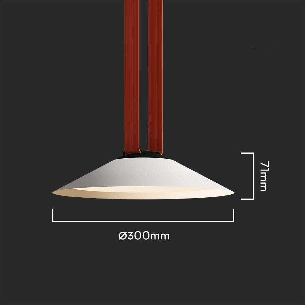 V-tac 20W LED pakabinamas šviestuvas, baltu korpusu, 3000K, tvirtinamas ant 48V magnetinio dirželio