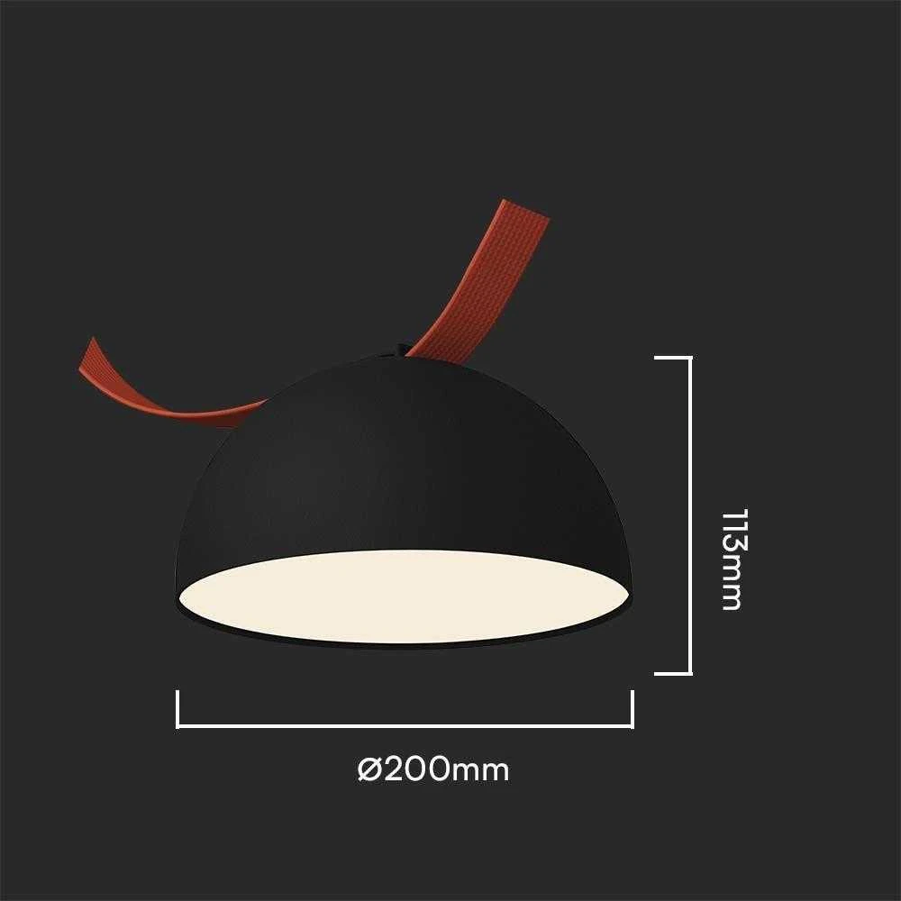 V-tac 20W LED pakabinamas šviestuvas, juodu korpusu, 3000K, tvirtinamas ant magnetinio 48V dirželio