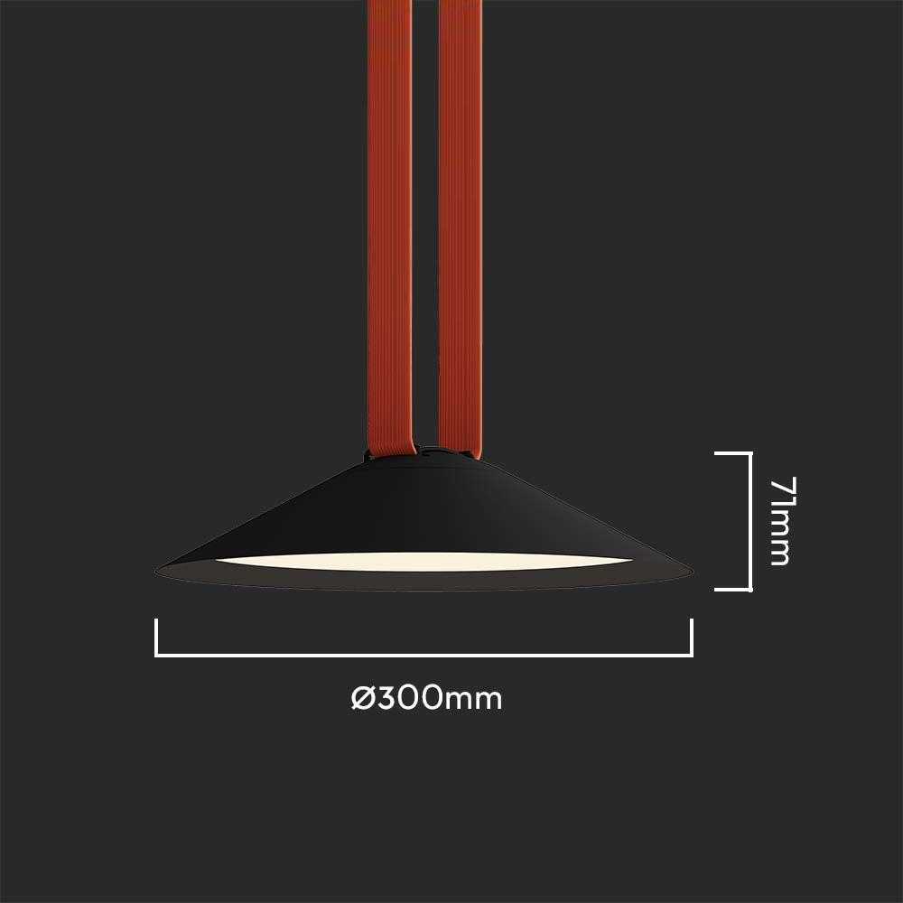 V-tac 20W LED pakabinamas šviestuvas, juodu korpusu, 3000K, tvirtinamas ant magnetinio 48V dirželio