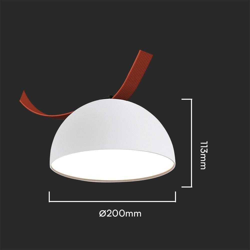 V-tac 20W LED pakabinamas šviestuvas, baltu korpusu, 3000K, tvirtinamas ant magnetinio 48V dirželio