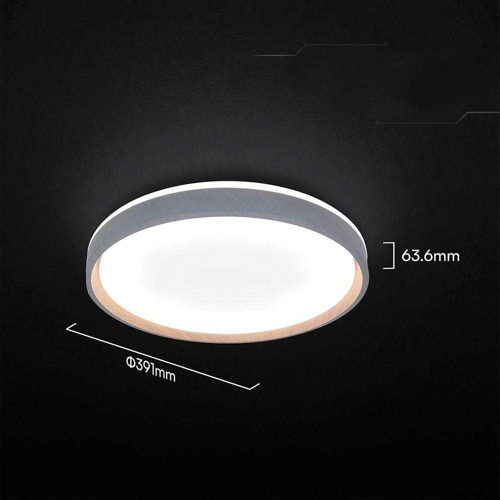 Lubinis šviestuvas 20/40W LED paviršinis šviestuvas, medžio sp., 3000-6500K, dimeriuojamas