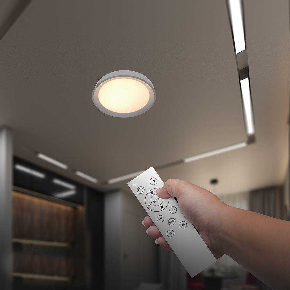 Lubinis šviestuvas 30/60W LED paviršinis šviestuvas, juodos sp., 3000-6500K, dimeriuojamas