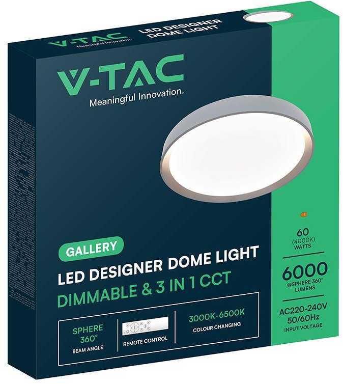 Lubinis šviestuvas 30/60W LED paviršinis šviestuvas, rudos sp., 3000-6500K, dimeriuojamas