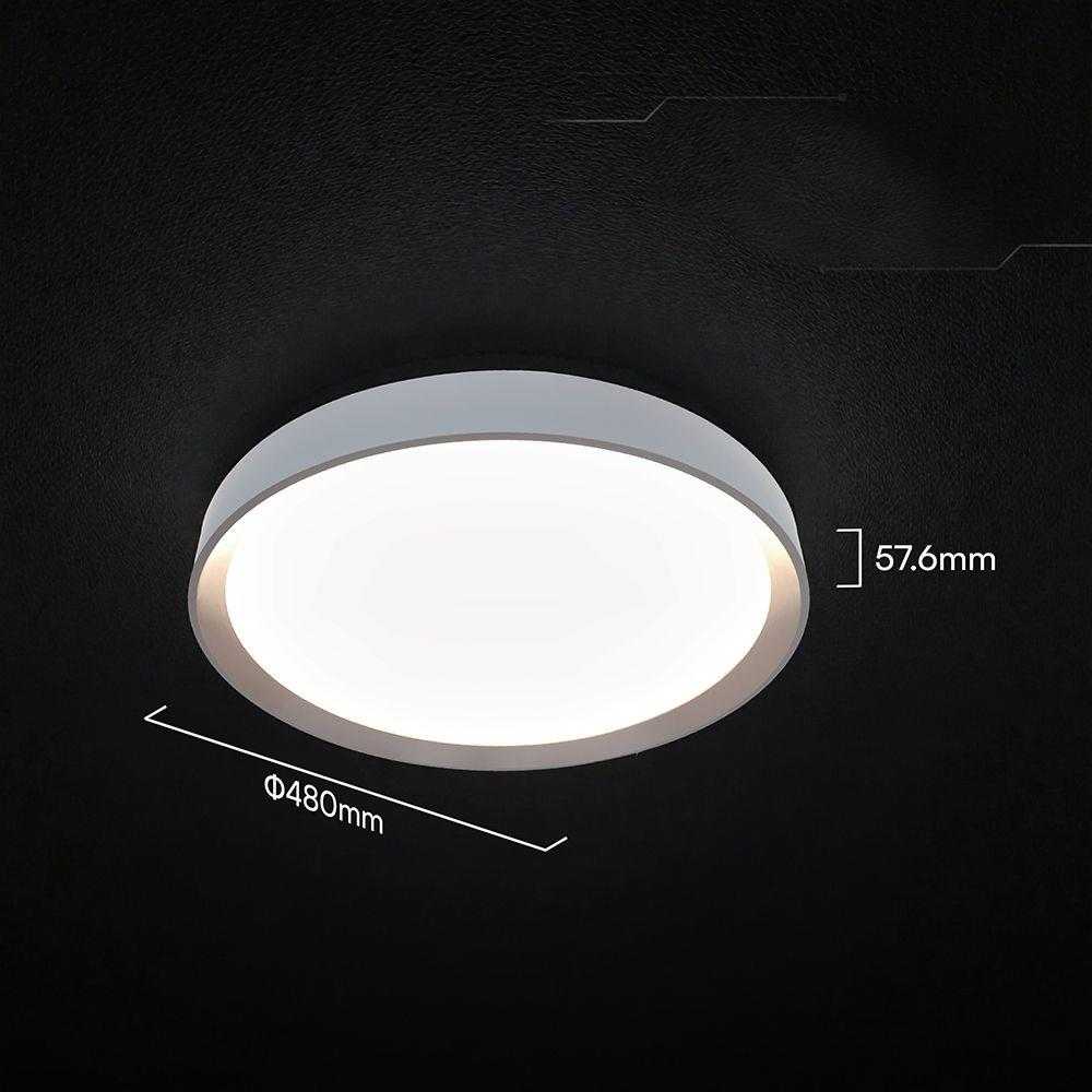 Lubinis šviestuvas 30/60W LED paviršinis šviestuvas, rudos sp., 3000-6500K, dimeriuojamas