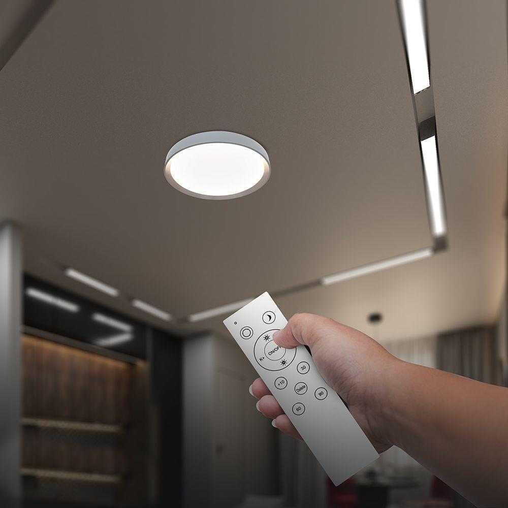 Lubinis šviestuvas 30/60W LED paviršinis šviestuvas, rudos sp., 3000-6500K, dimeriuojamas