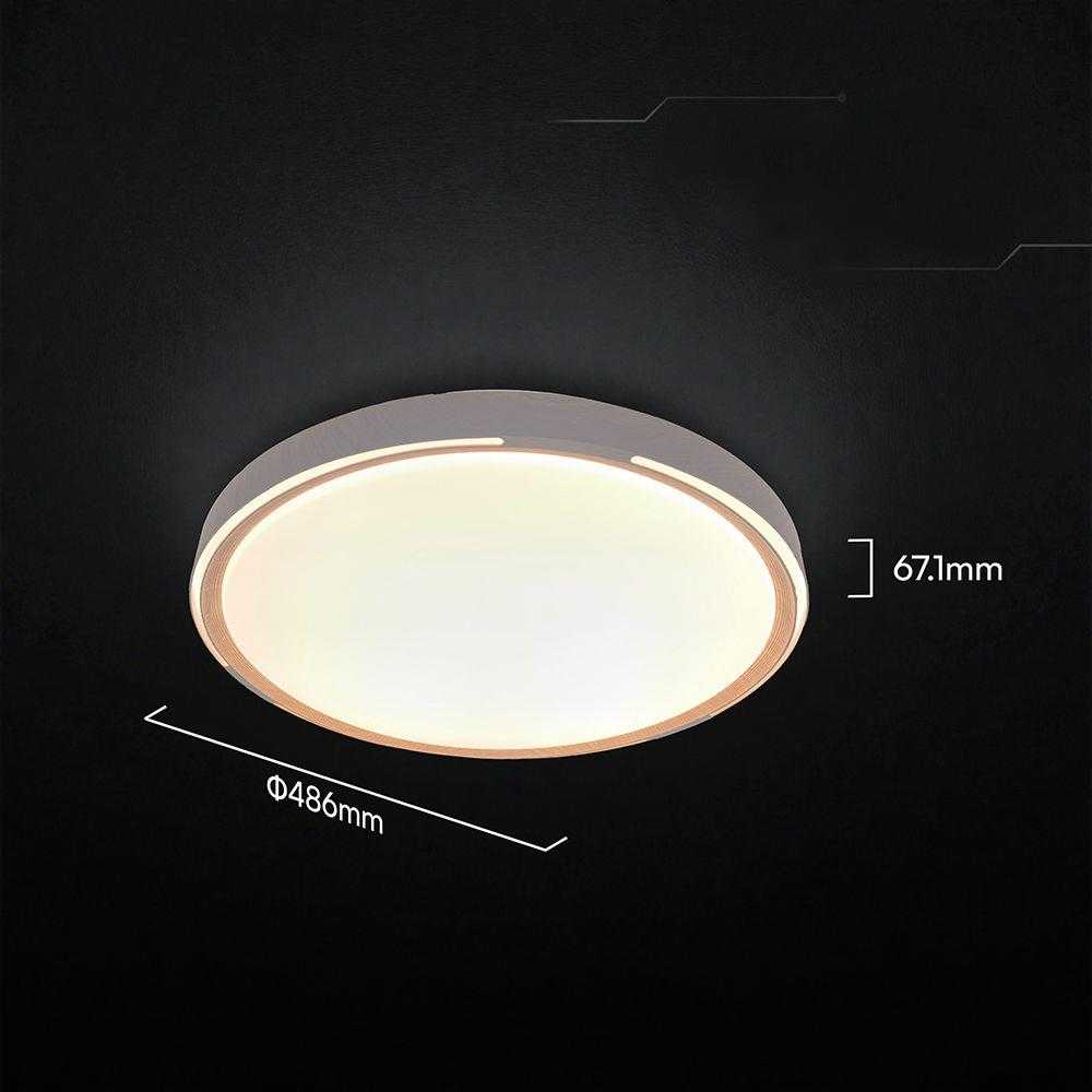 Lubinis šviestuvas 30/60W LED paviršinis šviestuvas, šviesios medžio sp., 3000-6500K, dimeriuojamas