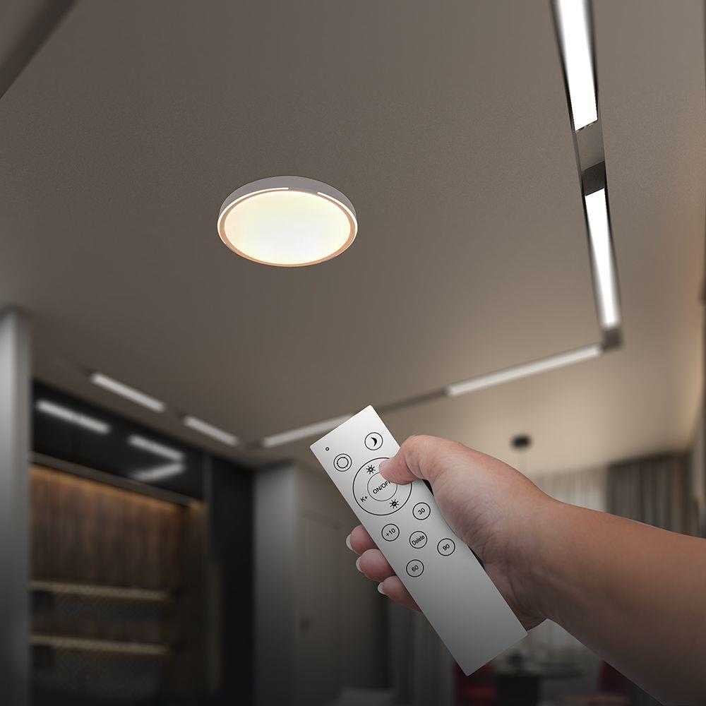 Lubinis šviestuvas 30/60W LED paviršinis šviestuvas, šviesios medžio sp., 3000-6500K, dimeriuojamas
