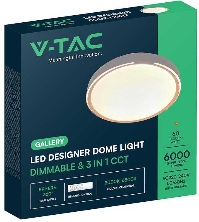 Lubinis šviestuvas 30/60W LED paviršinis šviestuvas, šviesios medžio sp., 3000-6500K, dimeriuojamas