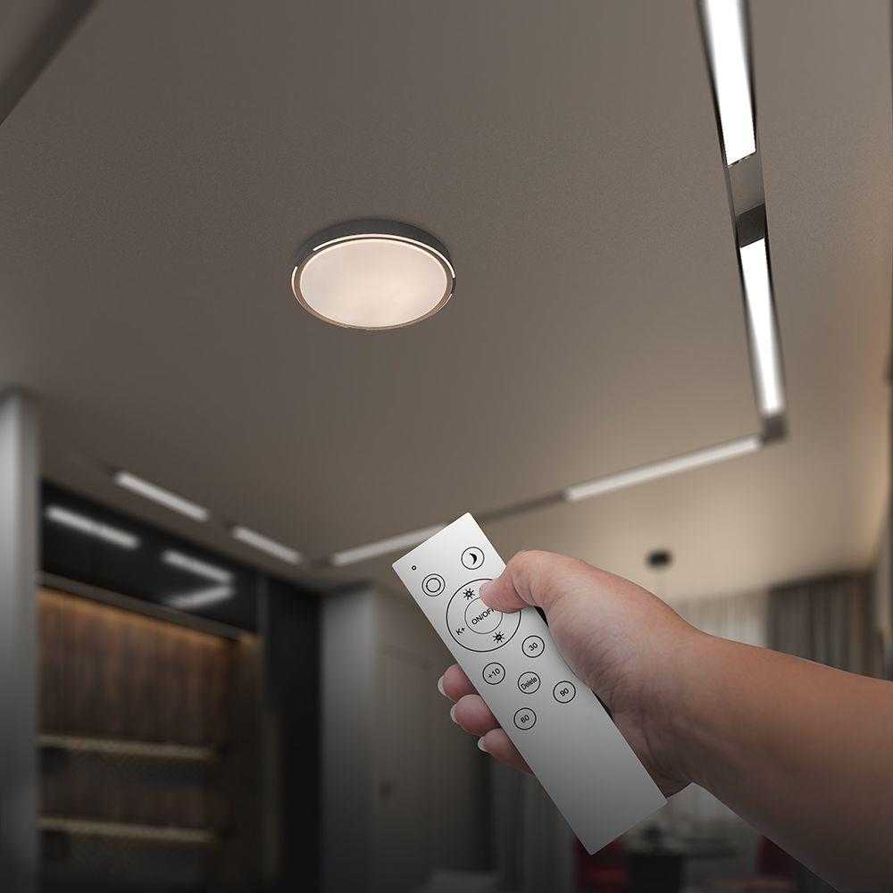 Lubinis šviestuvas 30/60W LED paviršinis šviestuvas, tamsios medžio sp., 3000-6500K, dimeriuojamas