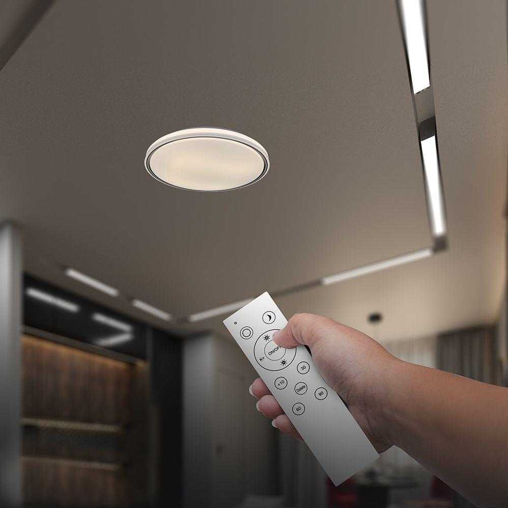 Lubinis šviestuvas 30/60W LED paviršinis šviestuvas, juodos sp., 3000-6500K, dimeriuojamas