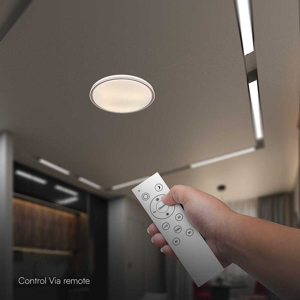 Lubinis šviestuvas 30/60W LED paviršinis šviestuvas, rudos sp., 3000-6500K, dimeriuojamas